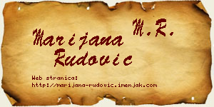 Marijana Rudović vizit kartica